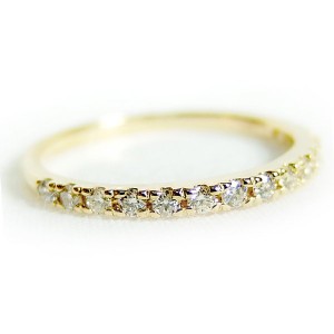 ダイヤモンド リング ハーフエタニティ 0.2ct 13号 K18 ピンクゴールド ハーフエタニティリング 指輪 輝く18金ピンクゴールドの指輪に0.2