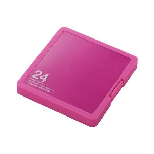 （まとめ） SD／microSD用メモリカードケース プラスチックタイプ ピンク インデックス台紙付 CMC-SDCPP24PN1個 【×3セット】 送料無料