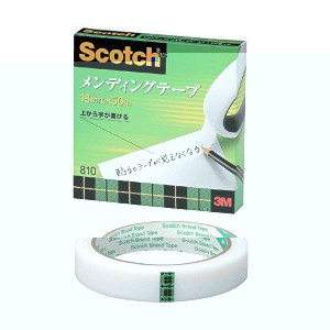 3M Scotch スコッチ メンディングテープ 18mm×50m 3M-810-3-18 究極の修復力 18mm×50mの魔法のテープがあなたの救世主