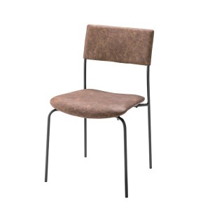 パーソナルチェア (イス 椅子) リビングチェア リビング用 応接チェア イス 椅子 幅49cm 金属 スチール ソフトレザー リビング ダイニン