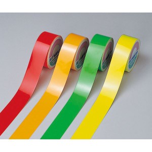 蛍光テープ 蛍光-50R ■カラー：蛍光赤 50mm幅 輝く赤い光、蛍光テープがあなたの世界を彩る 50mm幅の蛍光テープ、蛍光赤が新たな名前で