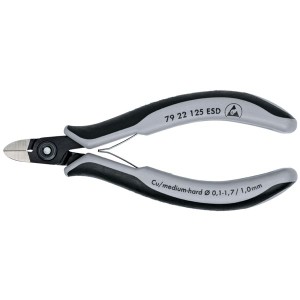 KNIPEX（クニペックス）7922-125ESD エレクトロニクスニッパー 高品質な作業をお約束する、精密なエレクトロニクス作業に最適なプライヤ