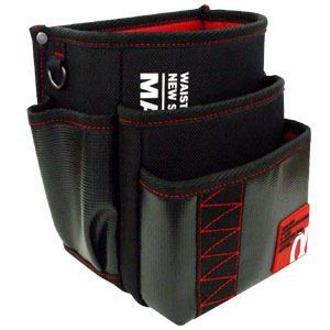 （まとめ）電工ポケット WAIST GEAR 【腰袋三段タイプ×2セット】 レッド（赤） マーベル MDP-93AR 赤 安全を手にするポケット 便利な工