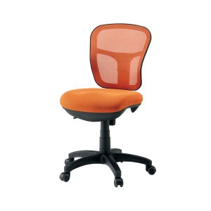 FRENZ 事務イス(オフィス チェア (イス 椅子) /OAチェア 事務用 椅子 ) オレンジ メッシュ張り仕様 CF-2M OR 送料無料