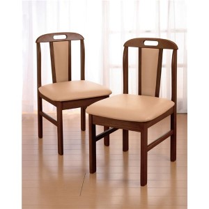椅子 (イス チェア) 天然木 木製 ダイニング チェア (イス 椅子) 2脚組 送料無料