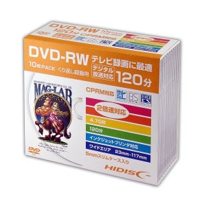 (まとめ)HIDISC DVD-RW 録画用5mmスリムケース10P HDDRW12NCP10SC【×5セット】 送料無料
