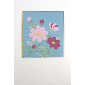 （まとめ） 藤久 和紙でつくるちぎり絵ミニ 秋 コスモス【×10セット】 和紙の芸術、秋の彩り 和紙で彩るちぎり絵ミニ 秋 コスモス【×10