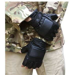 アメリカ「SWAT」フィンガーレス　レザーグローブ　L アメリカ製の指先が露出したレザーグローブ、SWATスタイルのフィンガーレス手袋Lサ