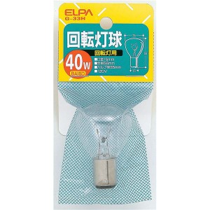 （まとめ） 回転灯用球 電球 40W BA15D クリア G-33H 120V／40W 【×30セット】 送料無料