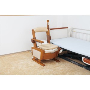 アロン化成 木製ポータブルトイレ 安寿家具調トイレAR-SA1(シャワピタ) (3)はねあげL 533-814 送料無料