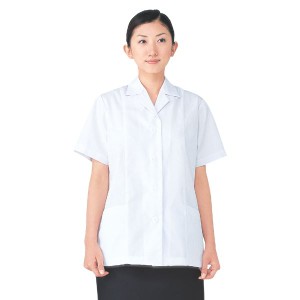 workfriend 調理用白衣女子衿付半袖 SKA337 Mサイズ 送料無料