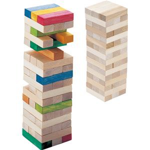 (まとめ) 木製つみきゲーム(箱入) 【×15セット】 学びと遊びが融合した、学校向け知育玩具セット 木製の積み木ゲームで創造力を育む 15