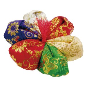 花型 リン５色座布団 花柄が彩る5色の座布団セット - 花の模様が美しく彩る、5色の座布団セット 心地よい座り心地と豪華なデザインで、お