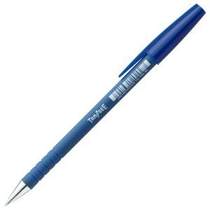 （まとめ） TANOSEE キャップ式油性ボールペン 0.7mm 青 1本 【×100セット】 送料無料