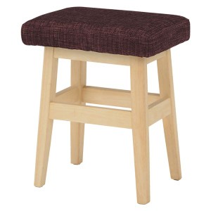 スツール イス バーチェア 椅子 カウンターチェア オットマン 足置き 約幅37.5×奥行27×高さ45cm ブラウン 木製 ラバーウッド リビング 