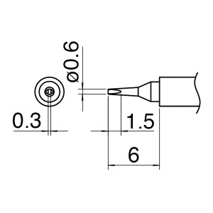 白光 T30-D06 こて先／0.6D型 送料無料