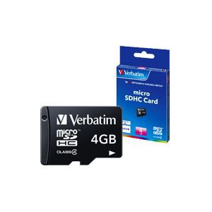 （まとめ） バーベイタム microSDHCカード 4GB Class4 MHCN4GYVZ1 1枚 【×4セット】 送料無料