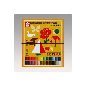 （まとめ） サクラクレパス クレパス セット LP24R【×3セット】 美しい色合いと滑らかな描き心地を持つ、鮮やかな混色クレヨンセット 24