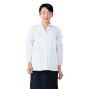 workfriend 調理用白衣女子丸衿付長袖 SKA325 5Lサイズ 送料無料