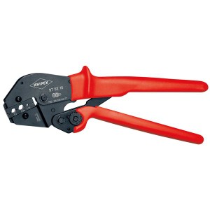 KNIPEX（クニペックス）9752-10 圧着ペンチ ワイヤーを瞬時に接続する最新テクノロジーの圧着ペンチ 端子の圧着作業がラクラクで、仕事も