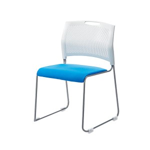 ジョインテックス 会議イス FRS-20 BL ブルー 青 青い快適な座り心地の会議用チェア、あなたの会議をより生産的にするためのジョインテッ