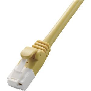 （まとめ） Cat5e対応ツメ折れ防止LANケーブル 配線 イエロー 1m LD-CTT／Y1／RS 1本 【×15セット】 黄 送料無料