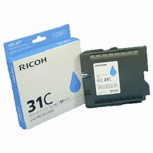 (業務用5セット) RICOH（リコー） ジェルジェットカートリッジ GC31Cシアン 送料無料