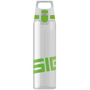 SIGG ワンタッチ式トライタン製ボトル トータルクリア ワン（グリーン 0．75L） 緑 クリアな世界を手に入れよう ワンタッチで開ける、環