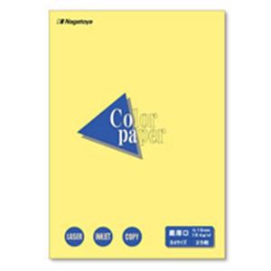 (業務用100セット) Nagatoya カラーペーパー/コピー用紙 【B4/最厚口 25枚】 両面印刷対応 クリーム 送料無料
