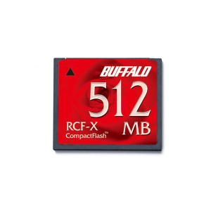 (まとめ) バッファロー コンパクトフラッシュ 512MB RCF-X512MY 1枚 【×2セット】 高速データ転送 大容量メモリーカード コンパクトフラ