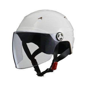 リード工業 （LEAD） シールド付ハーフヘルメット RE40 ホワイト フリー 白 究極の安全性を追求した、シールド付きハーフヘルメット RE40