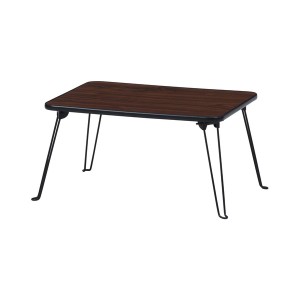 折りたたみテーブル ローテーブル 机 低い ロータイプ センターテーブル 約幅450×奥行300×高さ190mm ブラウン 金属 スチール 整理 収納