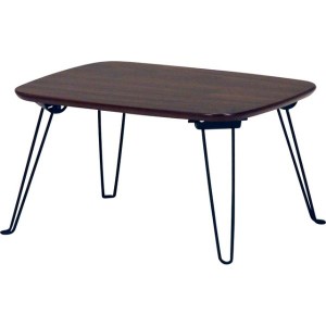折りたたみテーブル ローテーブル 机 低い ロータイプ センターテーブル 約幅40cm ダークブラウン 折り畳み整理 収納 可 金属 スチール 