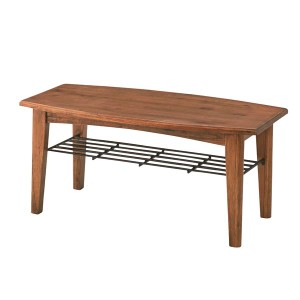ローテーブル 机 低い ロータイプ センターテーブル センターテーブル 幅90cm Sサイズ 木製 棚付き (置き台 置き場付き) アンティーク レ