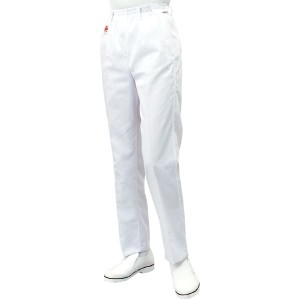 workfriend 女子綿白ズボン SKC480 Sサイズ 快適な着心地を追求した、天然繊維100%のゴム付きボトムス 女性用の白いパンツで、綿素材が肌