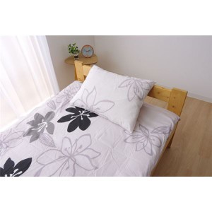 敷布団カバー 寝具 シングル 約105×215cm 花柄 リーフ柄 ベージュ 洗える ウォッシャブル 綿混素材 ベッドルーム 寝室