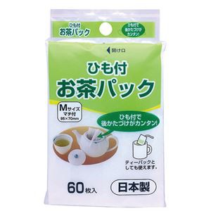 (まとめ) アートナップ お茶パック (ひも付) 1パック(60枚) 【×20セット】 アートナップのお茶パック（ひも付き）60枚入りを20セットで