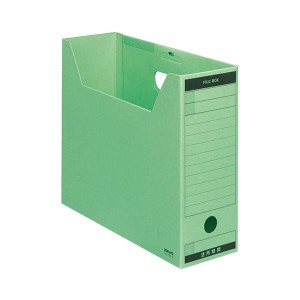 (まとめ) コクヨ ファイルボックス-FS(Bタイプ) A4ヨコ 背幅102mm 緑 フタ付 A4-LFBN-G 1パック(5冊) 【×3セット】 送料無料