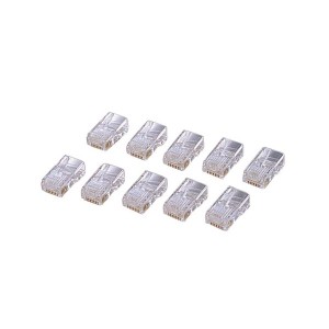 （まとめ） カテゴリー5E対応 RJ45コネクタ 単線仕様 LD-RJ45T10A 1セット（10個） 【×10セット】 送料無料