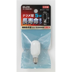 （まとめ） 長寿命ナツメ球 電球 5W E12 ホワイト G-L10B（W） 【×20セット】 白 まとめ買いでお得 長寿命のナツメ球電球、明るさ満点の