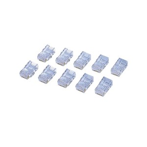 （まとめ） カテゴリー6対応 RJ45コネクタ 単線・より線対応 LD-6RJ45T10 1セット（10個） 【×5セット】 送料無料