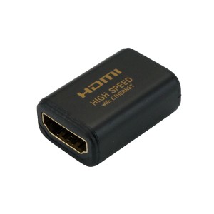 （まとめ）HORIC HDMI中継アダプタ ブラック HDMIF-041BK【×10セット】 黒 送料無料