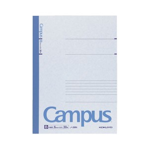(まとめ) コクヨ キャンパスノート(中横罫) セミB5 B罫 30枚 ノ-3BN 1冊 【×50セット】 書きやすく使いやすいセミB5・B5サイズのキャン