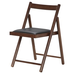 折りたたみ椅子 (イス チェア) 折り畳み椅子 幅43cm ミディアムブラウン 木製フレーム ミラン フォールディングチェア (イス 椅子) リビ