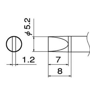 白光 T12-D52 こて先／5.2D型 白光の進化したこて先 5.2D型でパワフルに作業をサポート