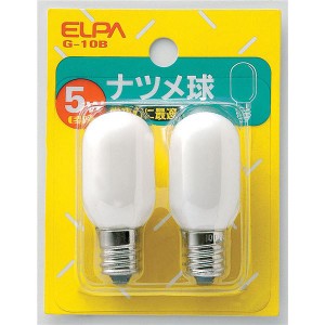 （まとめ） ナツメ球 電球 5W E12 ホワイト 2個入 G-10B 【×25セット】 白 まとめ買いでお得なセット 明るくて省エネな5W E12ホワイト電