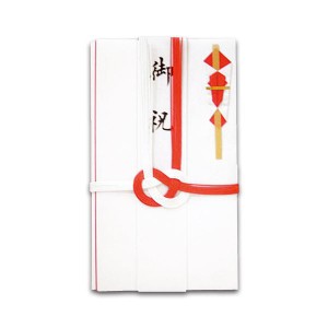 (まとめ) 赤白7本 金封 短冊付 E-651 1セット(10枚) 【×5セット】 送料無料