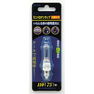 （まとめ） ミニハロゲン電球 75W形 E11クリア JD110V65WHE-B 【×10セット】 送料無料