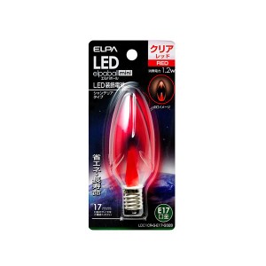 （まとめ） LED装飾電球 シャンデリア球形 E17 クリアレッド LDC1CR-G-E17-G328 【×5セット】 赤 送料無料