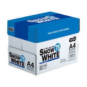 （まとめ） TANOSEE PPC パソコン 用紙 SNOW WHITE 75 A4 1箱（2500枚：500枚×5冊） 【×10セット】 送料無料